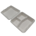 Zuckerrohr Clamshell Bagasse Lebensmittelbehälter Biologisch abbaubares Einweggeschirr Lunchbox